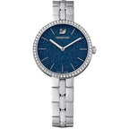 Swarovski Crystal Rose Sparkling Micro-Pave Blue Dial Silver Steel Women's Watch 5517790