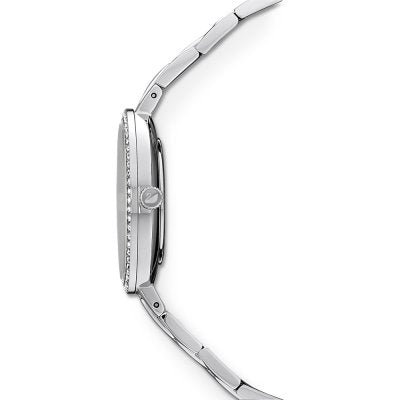 Swarovski Crystal Rose Sparkling Micro-Pave Blue Dial Silver Steel Women's Watch 5517790