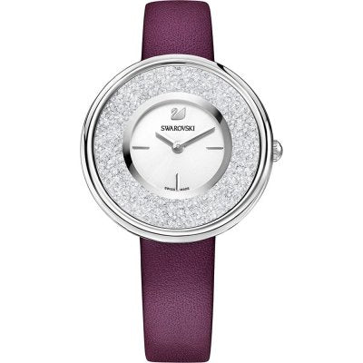 Swarovski Eternal Crystalline Silver Dial Purple Leather Strap Women's Watch 5295355 Main image