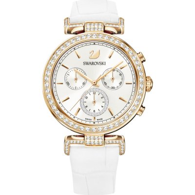 Swarovski Era Journey Silver Dial White Leather Strap Women's Watch 5295369 Main image