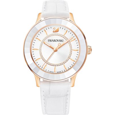 Swarovski Octea Lux White Dial White Leather Strap Women's Watch 5414416 Main image