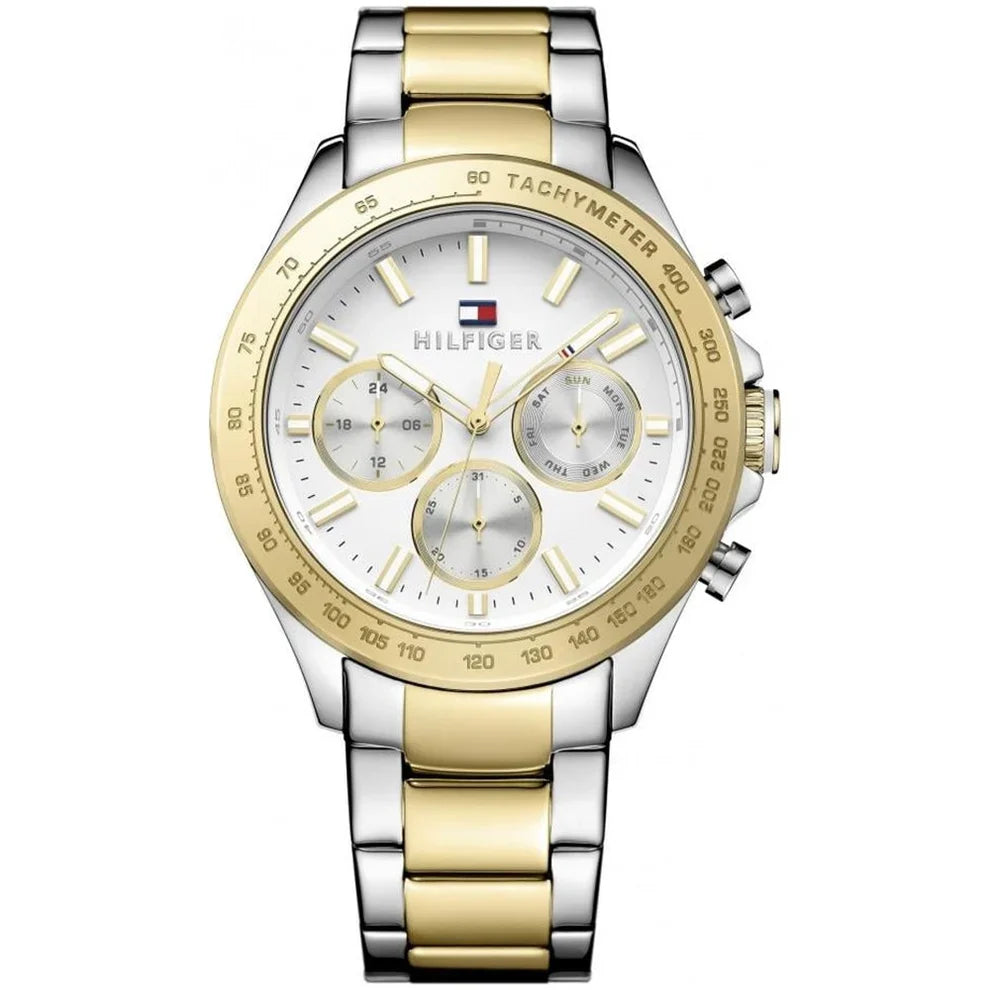 Tommy Hilfiger Hudson 44mm White Dial Two-Tone Men's Watch 1791226