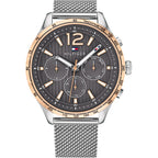Tommy Hilfiger Gavin Multifunction Grey Dial Silver Mesh Men's Watch - 1791466