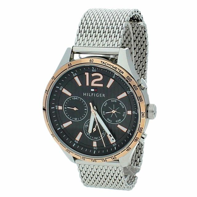 Tommy Hilfiger Gavin Multifunction Grey Dial Silver Mesh Men's Watch - 1791466