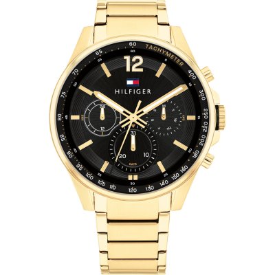 Tommy Hilfiger Max Gold Black Watch 1791974 Hoofdafbeelding