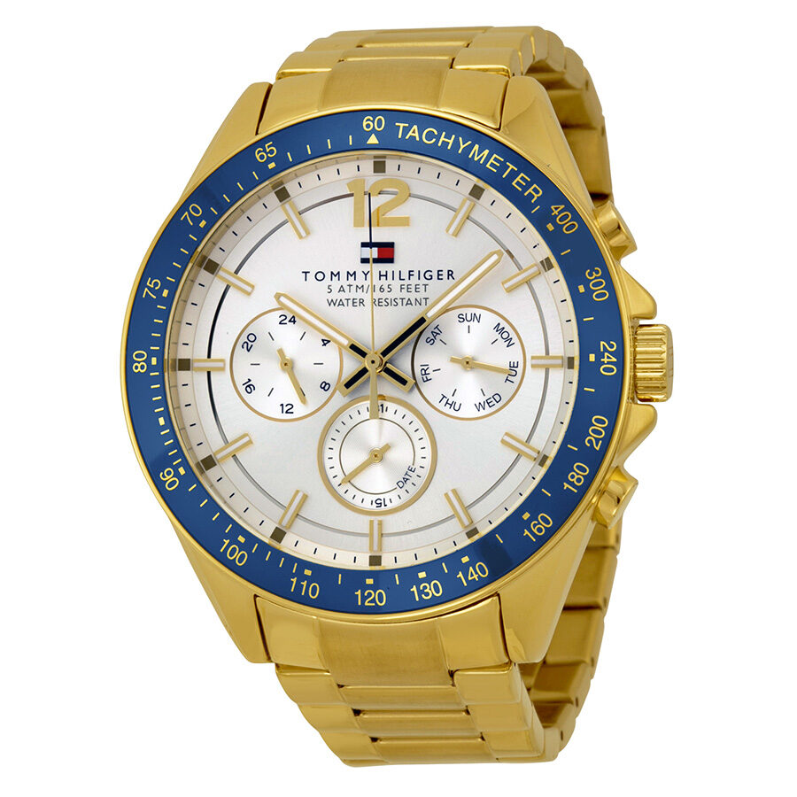 Tommy Hilfiger Luke Multifunction White Dial Gold Men's Watch - 1791121 Hoofdafbeelding