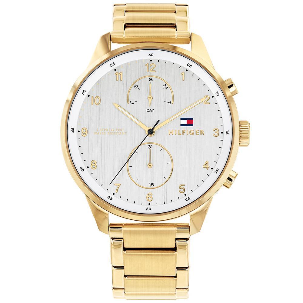 Tommy Hilfiger Herenhorloge van roestvrij staal met gouden band 1791576 Hoofdafbeelding