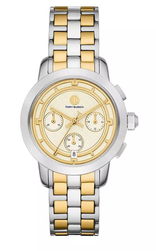 Tory Burch Chronograph Two-Tone Bracelet Women's Watch TBW1052 Hoofdafbeelding