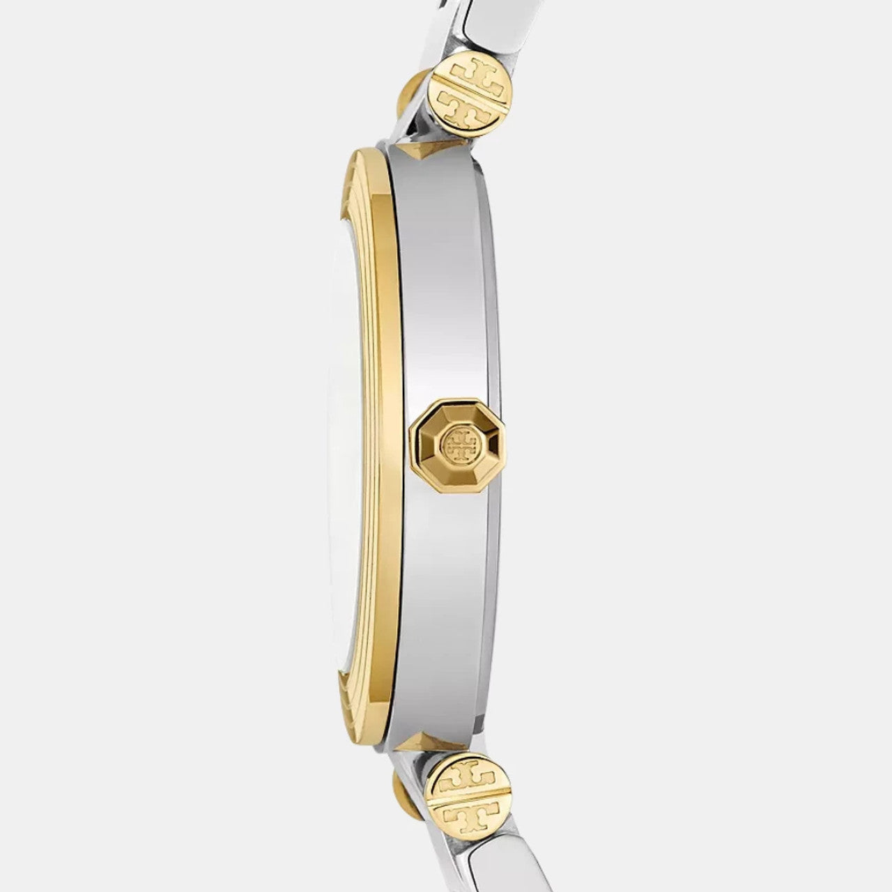 Tory Burch Classic T Watch Two Tone Yellow Gold Silver Women's Watch TBW9014 Secundaire afbeelding