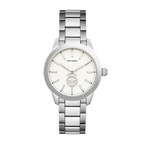 Tory Burch Collins Silver Stainless Steel White Dial Women's Watch TBW1301