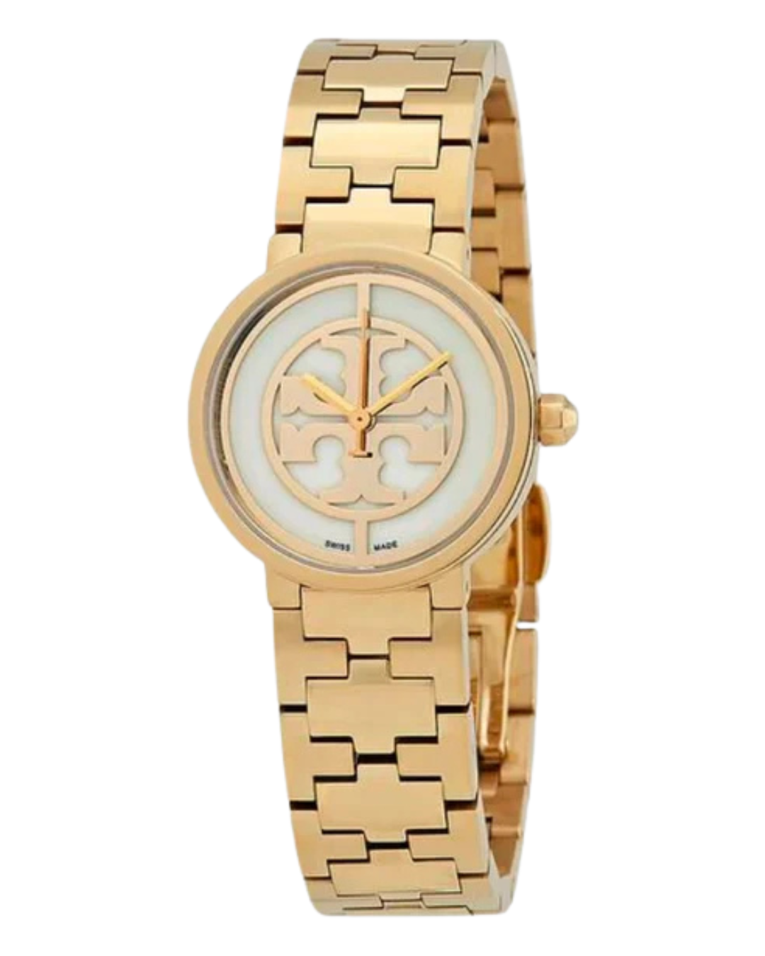 Tory Burch Ivory & Gold Tone Reva Small Logo Women's Watch TBW4011 Hoofdafbeelding