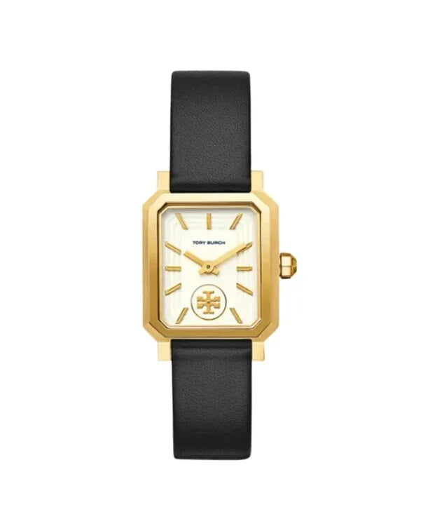 Tory Burch Robinson Gold Black Leather Strap Women's Watch TBW1504 Secundaire afbeelding