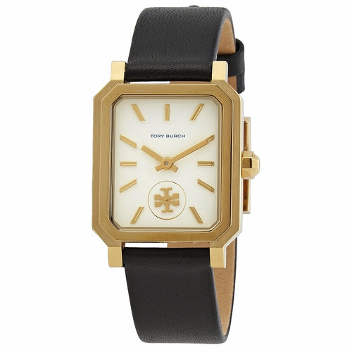 Tory Burch Robinson Gold Black Leather Strap Women's Watch TBW1504 Hoofdafbeelding