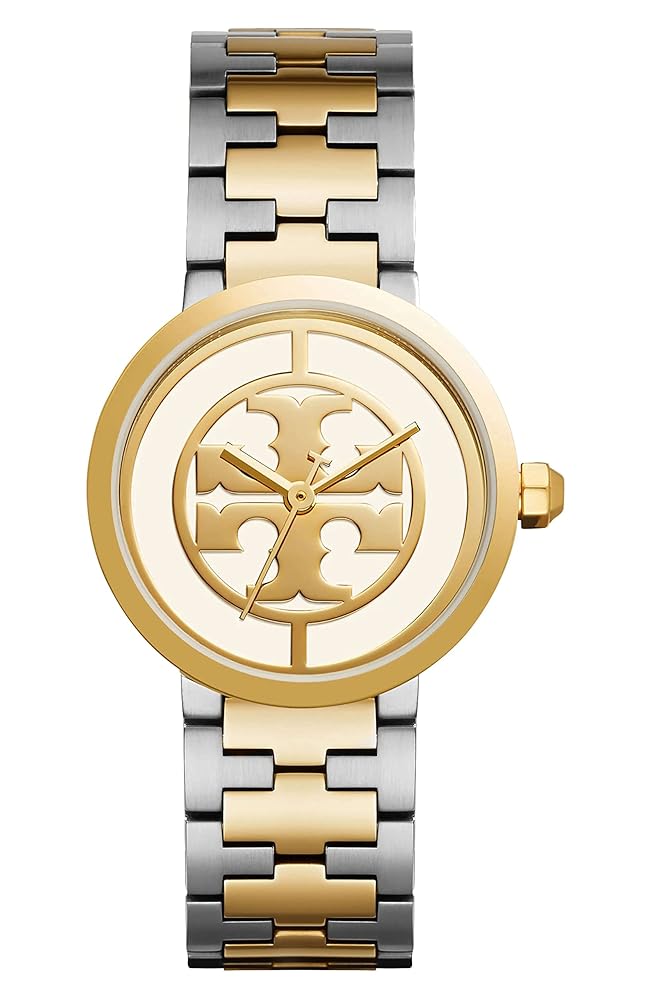 Tory Burch The Reva Dual Tone Stainless Steel Strap Women's Watch TBW4027 Hoofdafbeelding