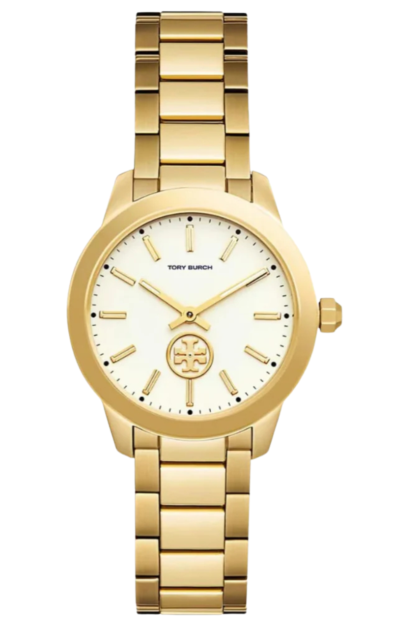 Tory Burch Yellow Gold Collins White Dial Watch  Women's Watch TBW1300 Hoofdafbeelding