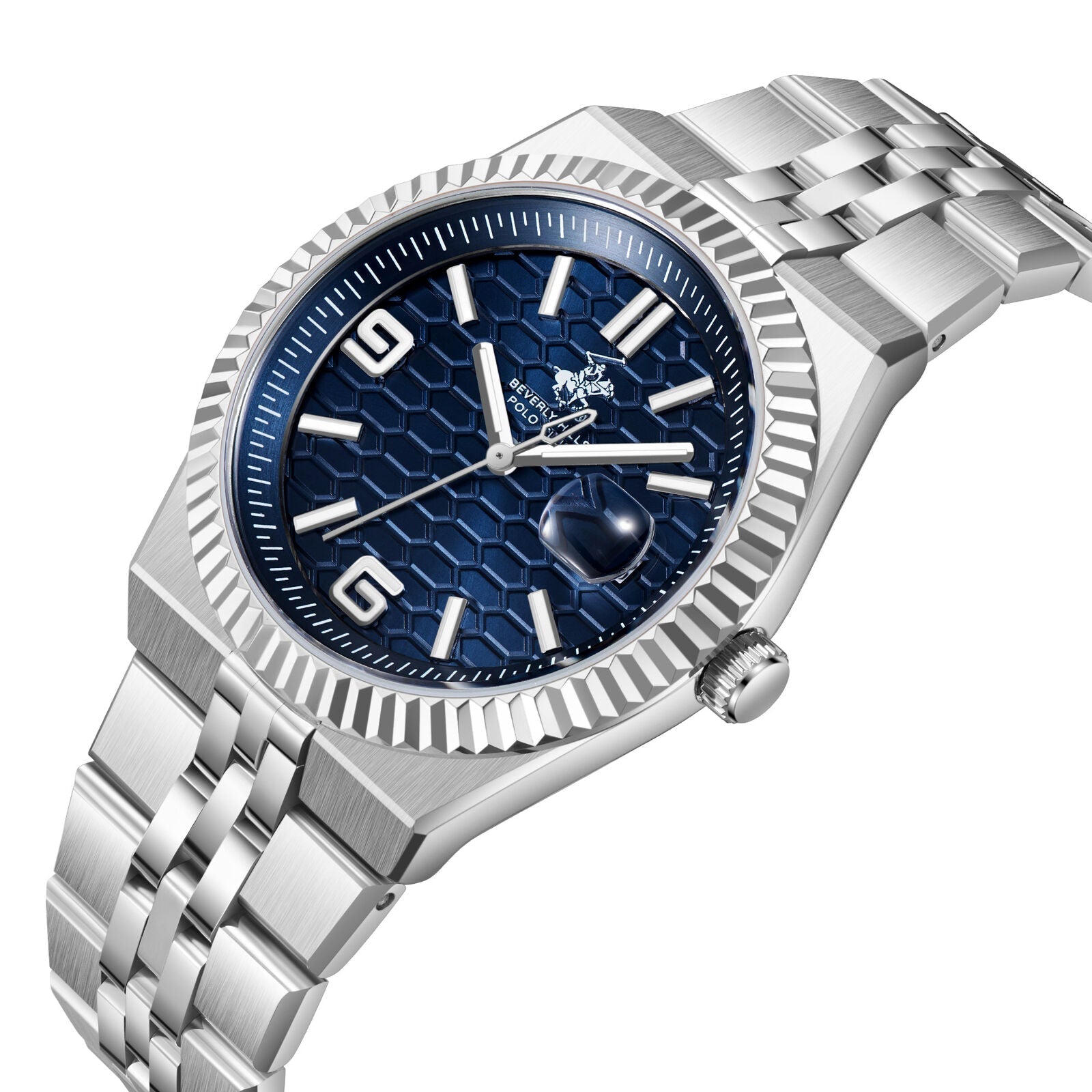 Beverly Hills Polo Club Classy Blue Dial Silver Date Watch BP3891X.390 Secondary image