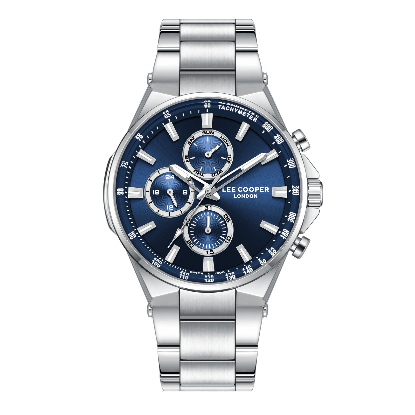 Lee Cooper Contemporary Multifunction Blue Dial Silver Watch - LC08219.390 Main image
