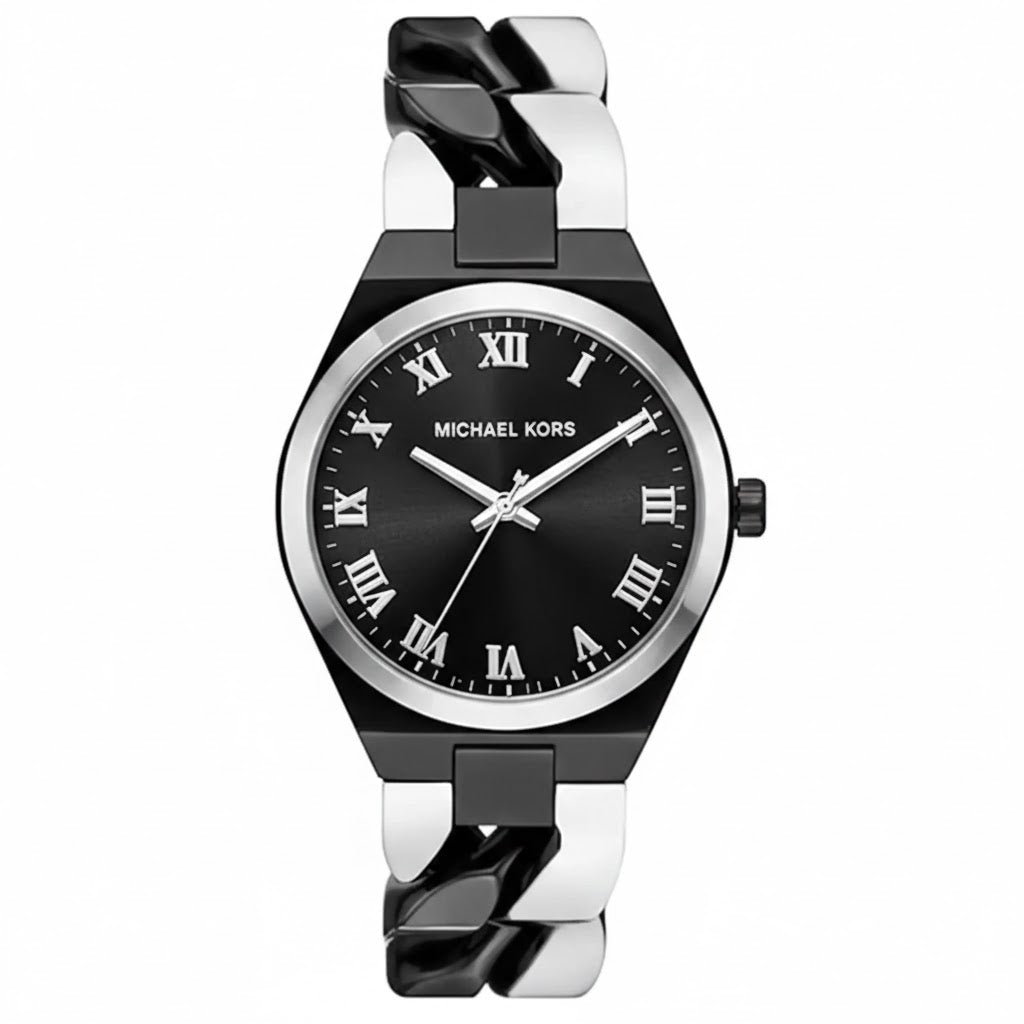 Michael Kors Lennox Black Sunray Dial Two-tone Women's Watch - MK7502 Hoofdafbeelding