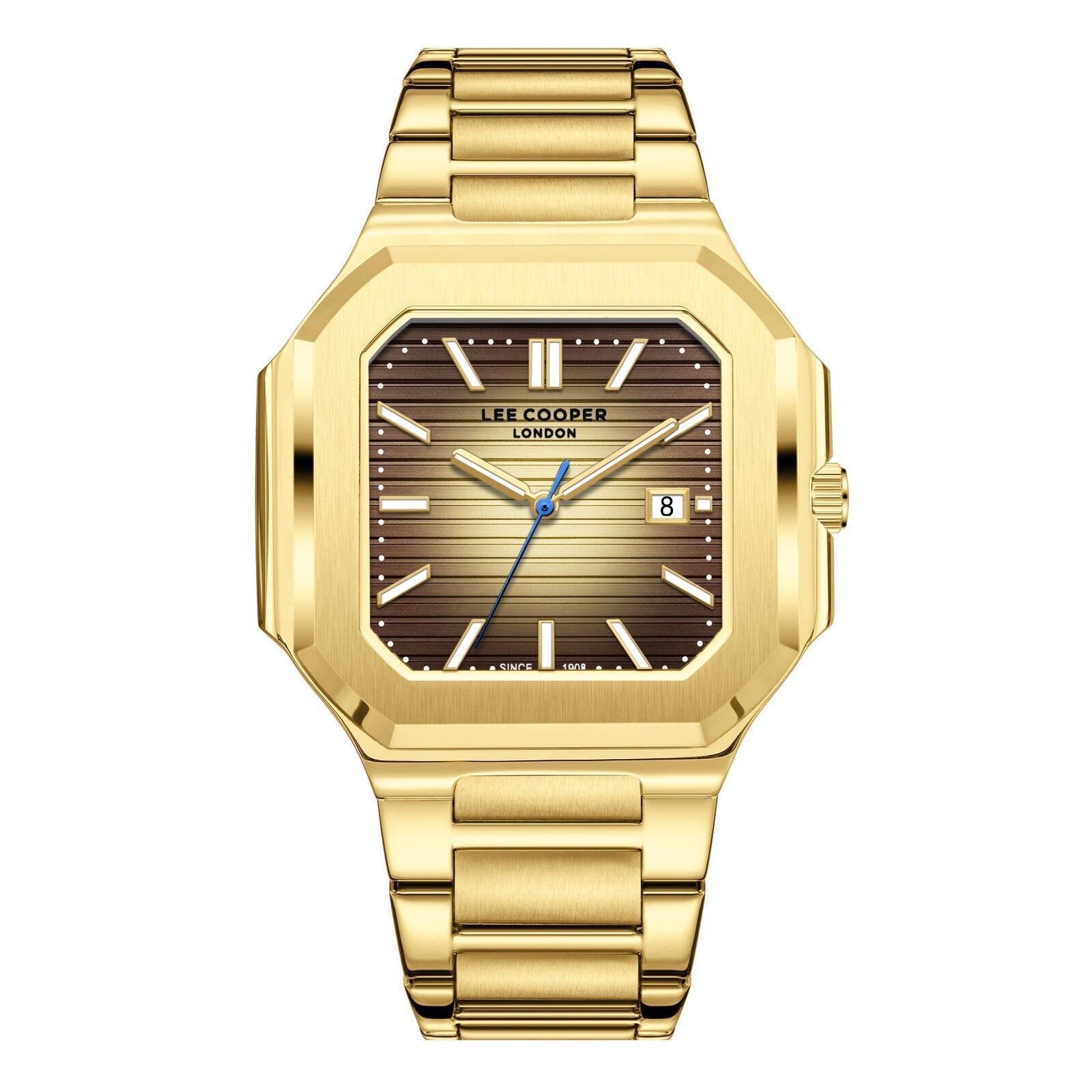 Lee Cooper Maxime Square Case Brown Dial Gold Watch - LC08269.140 Main image