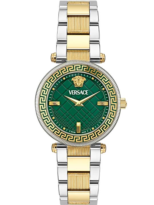 Versace Reve Lady Green Dial Two-Tone Watch - VE8B00524 Hoofdafbeelding