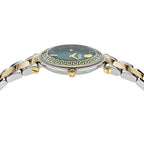 Versace Reve Lady Green Dial Two-Tone Watch - VE8B00524