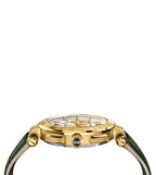 Versace Aion Chronograph Green Leather Strap Men's Watch - VBR020017