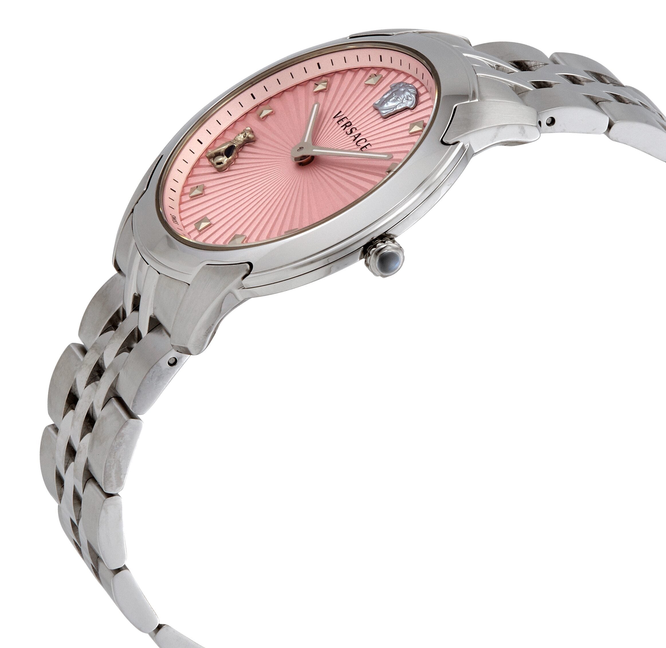 Versace Audrey Pink Dial Swiss Made Silver Watch - VELR00419 Secondary image