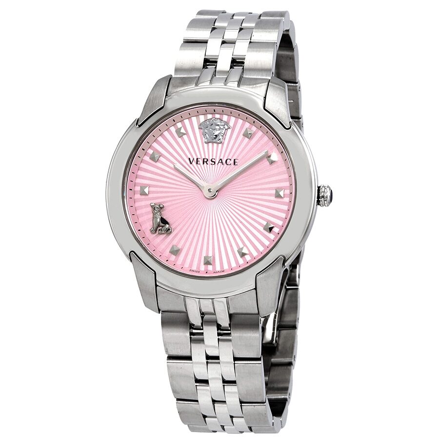 Versace Audrey Pink Dial Swiss Made Silver Watch - VELR00419 Main image