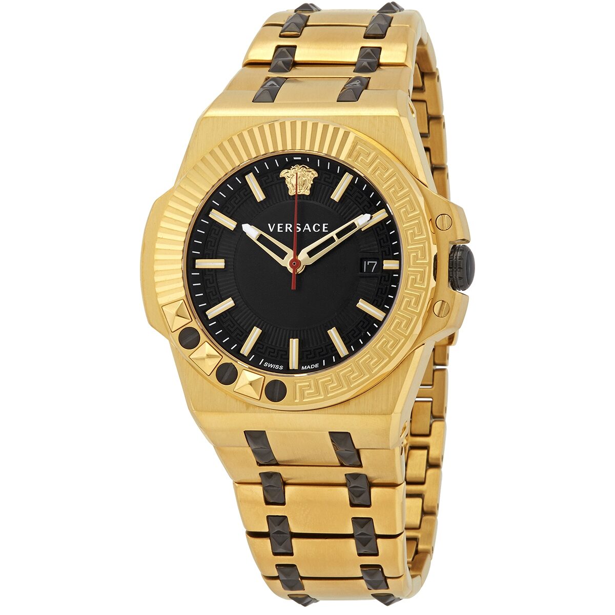 Versace Chain Reaction Quartz Black Dial Men's Watch VEDY00619 Main image