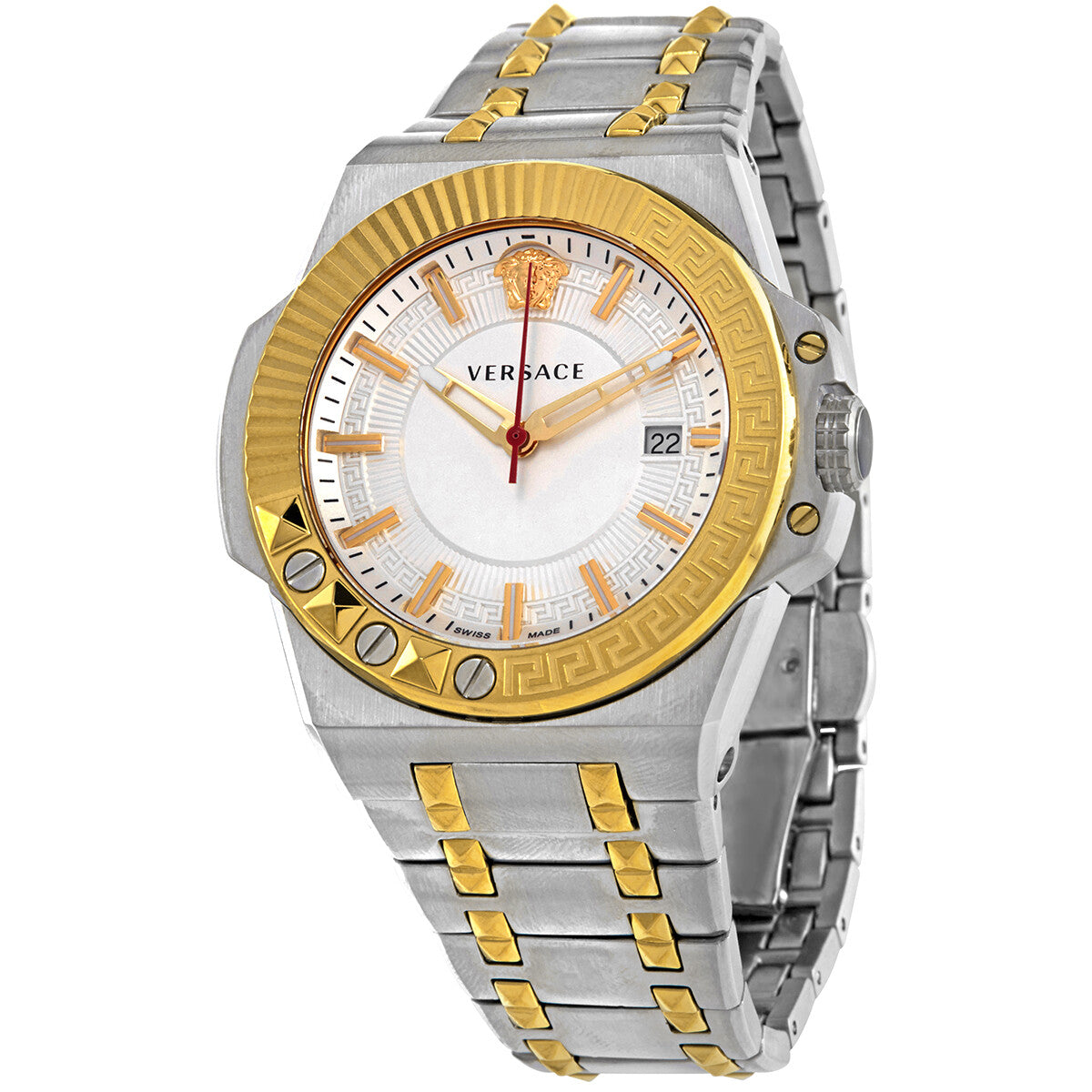 Versace Chain Reaction Quartz Silver Dial Men's Watch - VEDY00519 Main image