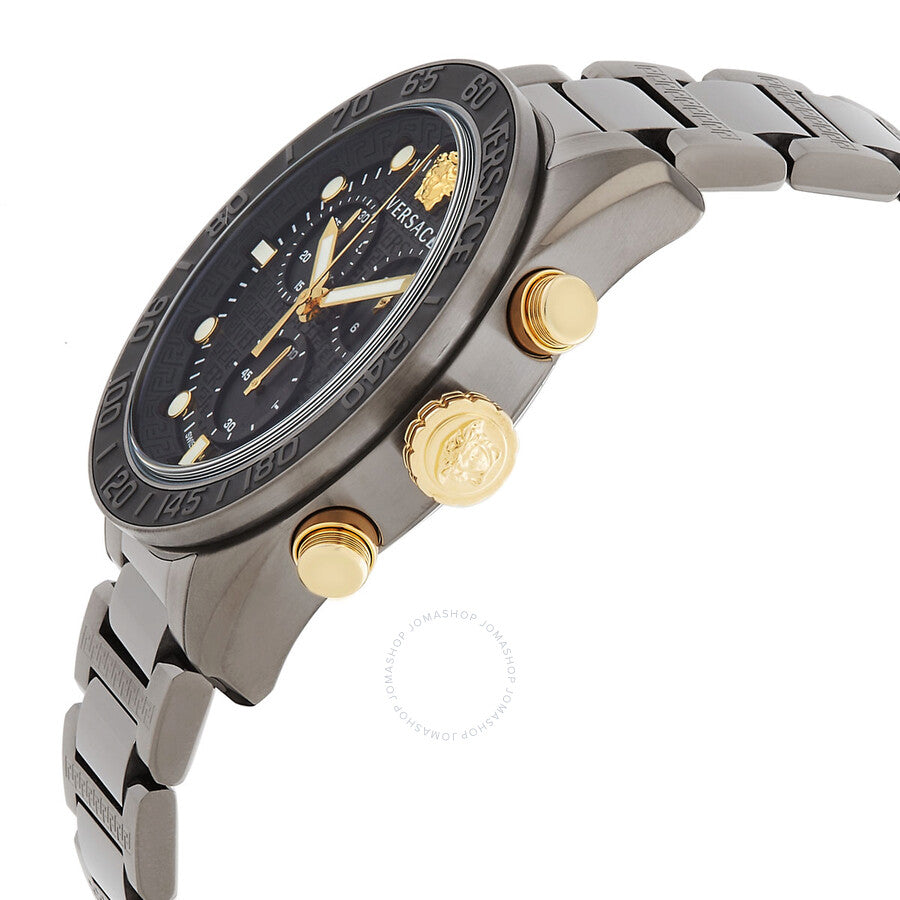 Versace Greca Dome Chronograph Black Dial Men's Watch - VE6K00623 Secondary image