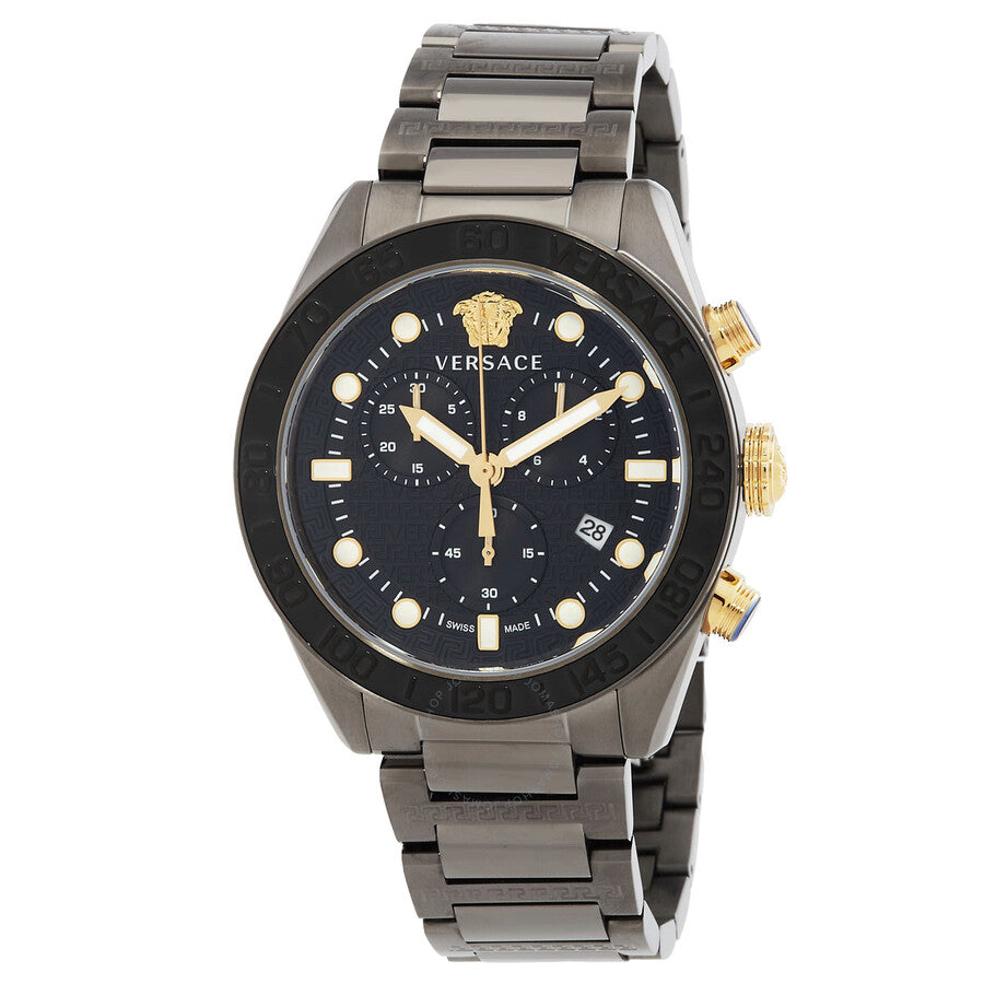 Versace Greca Dome Chronograph Black Dial Men's Watch - VE6K00623 Main image