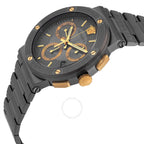 Versace Greca Logo Chronograph Quartz Grey Dial Men's Watch VEZ900521