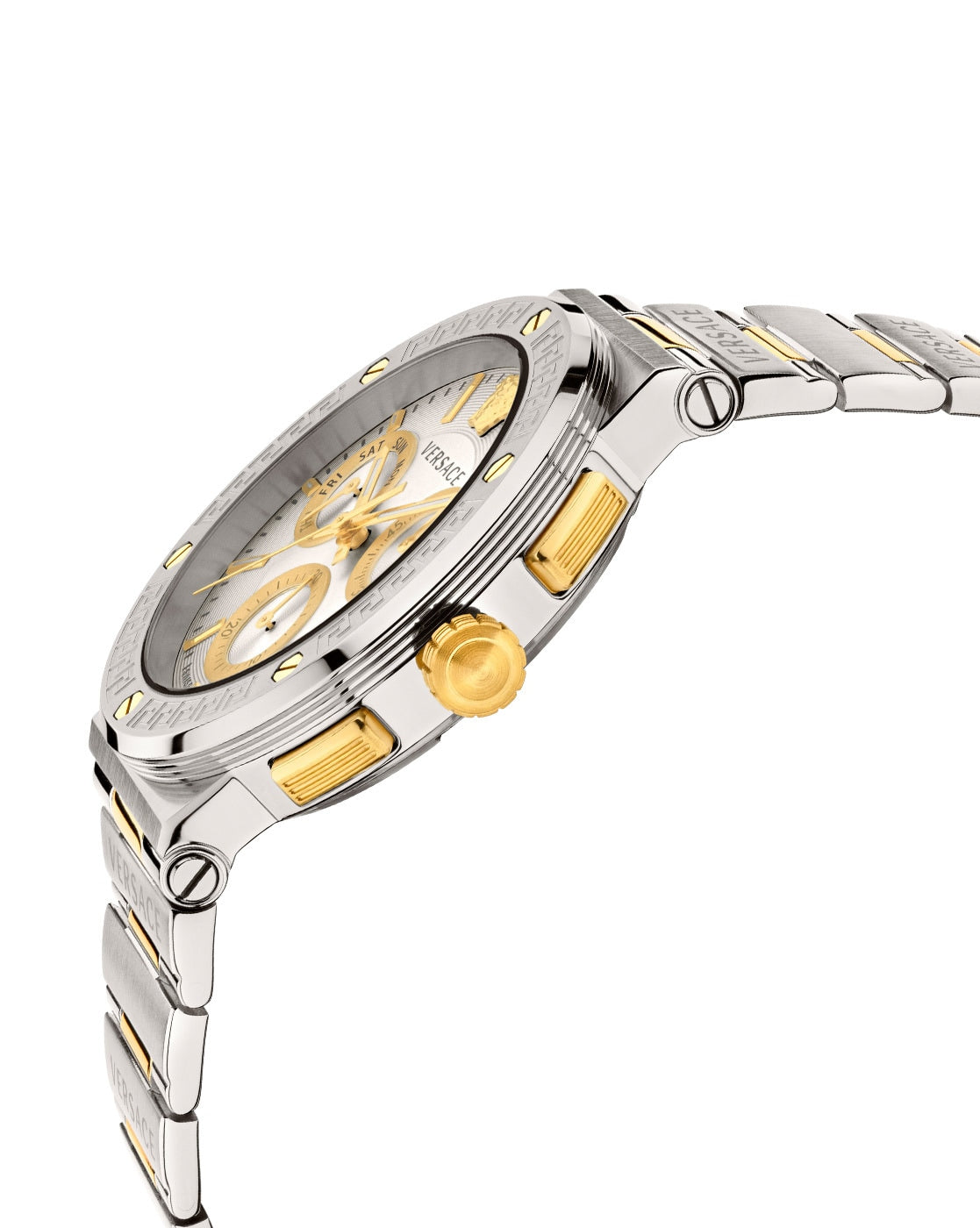 Versace Greca Logo Chronograph Quartz Silver Dial Men's Watch - VEZ900321 Secondary image