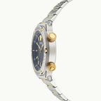 Versace Greca Logo Diver Black Dial Two-Tone Swiss Chronograph Watch - VE8G00424