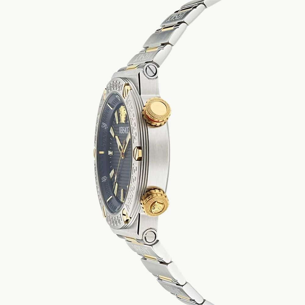 Versace Greca Logo Diver Black Dial Two-Tone Swiss Chronograph Watch - VE8G00424 Secondary image