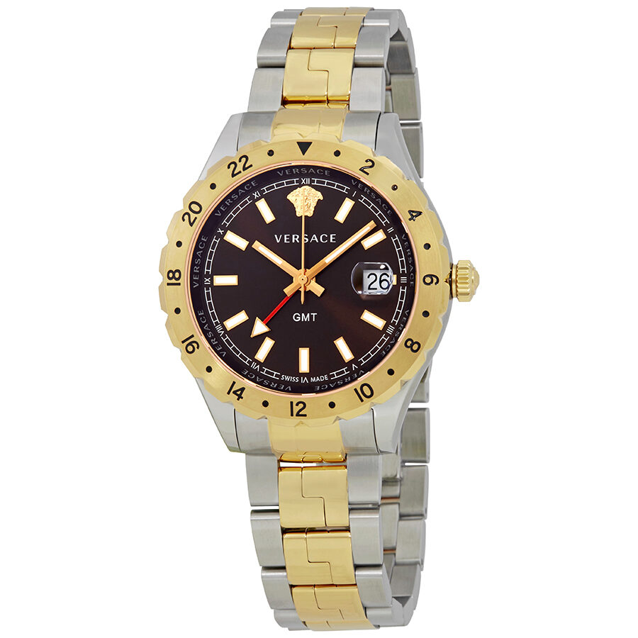 Versace Hellenyium Brown Dial Two-tone Swiss Movement Watch - V11040015 Hoofdafbeelding