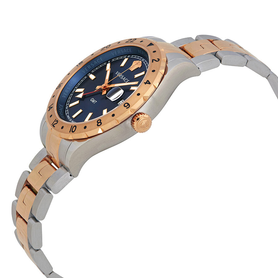 Versace Hellenyium GMT Blue Dial Swiss Movt Two-Tone Watch - V11060017 Secondary image