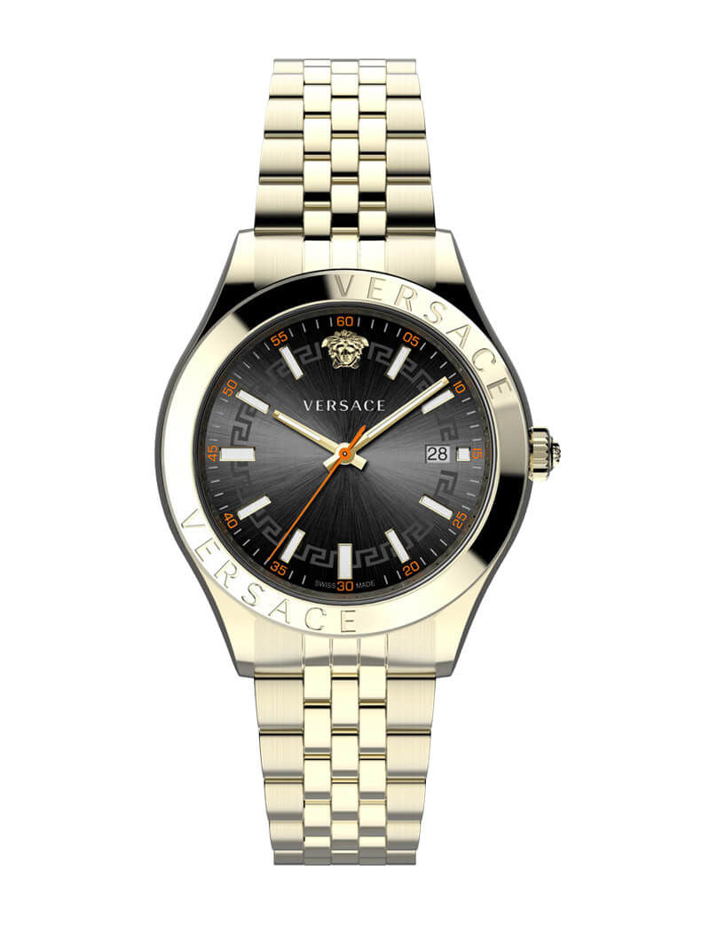 Versace Hellenyium Gold Black Dial Men's Watch - VEVK01221 Hoofdafbeelding