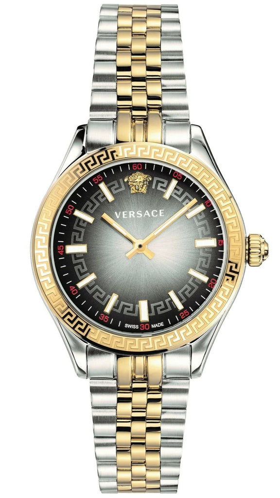 Versace Hellenyium Grey Dial Two Tone Steel Strap Women's Watch - VEHU00520