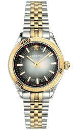 Versace Hellenyium Grey Dial Two Tone Steel Strap Women's Watch - VEHU00520