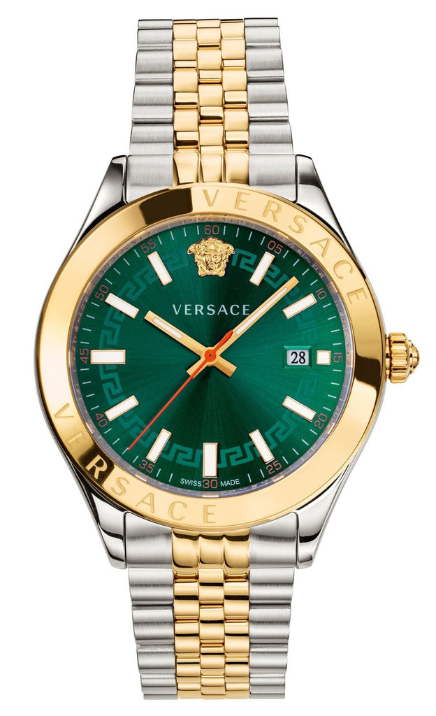 Versace Hellenyium Quartz Green Dial Two Tone Steel Strap Women's Watch - VEHU00420 Main image