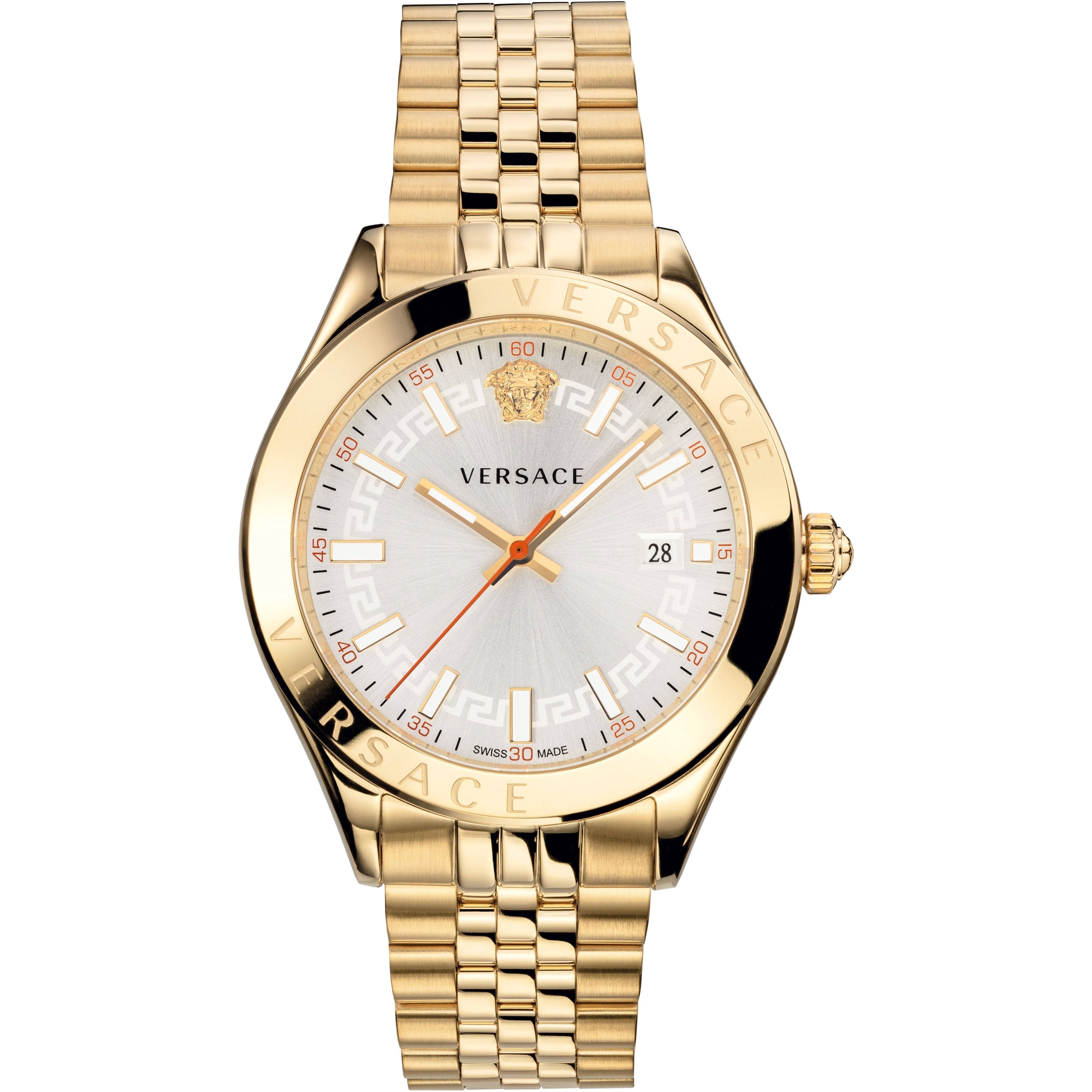 Versace Hellenyium Silver Dial All gold Swiss Movt Date Watch - VEVK00720 Main image