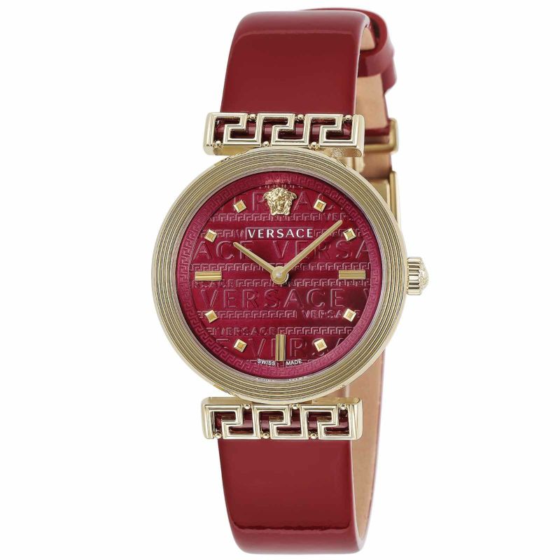 Versace Meander Quartz Red Dial Women's Watch - VELW00320 Hoofdafbeelding