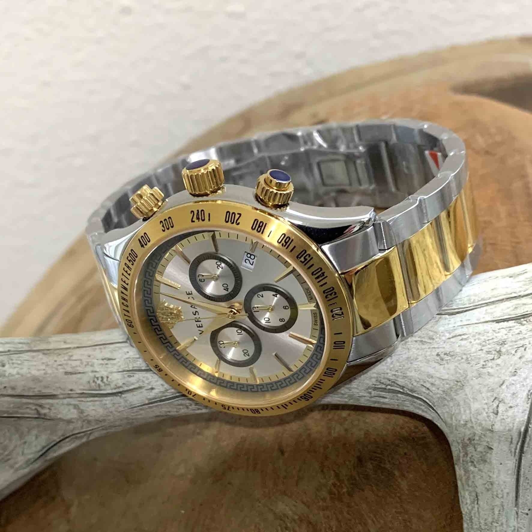 Versace Chronograph Two-Tone Stainless Silver Dial Swiss Movt Watch - VEV700519 Secondary image