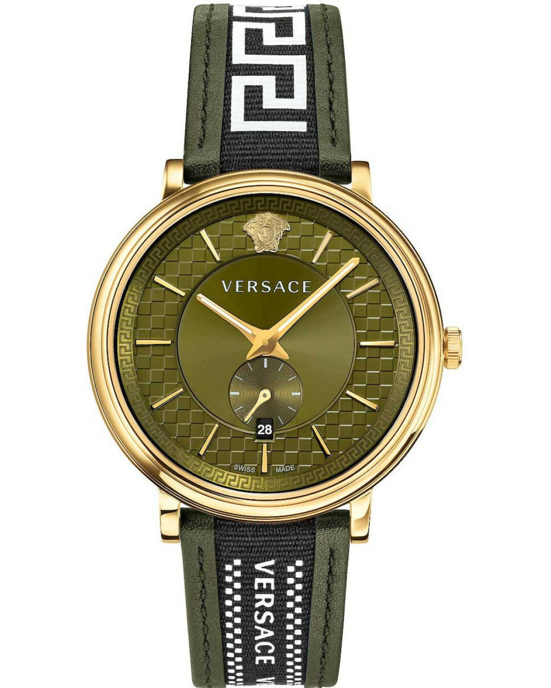 Versace V-Circle Quartz Green Dial Men's Watch - VEBQ01519 Main image