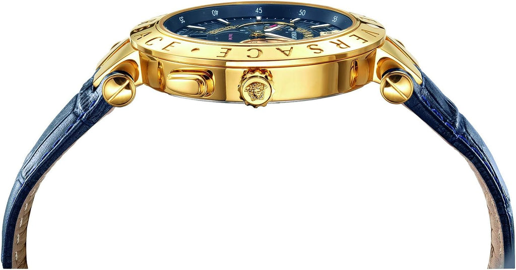 Versace V-Race Quartz Blue Dial Men's Watch - VEBV00219