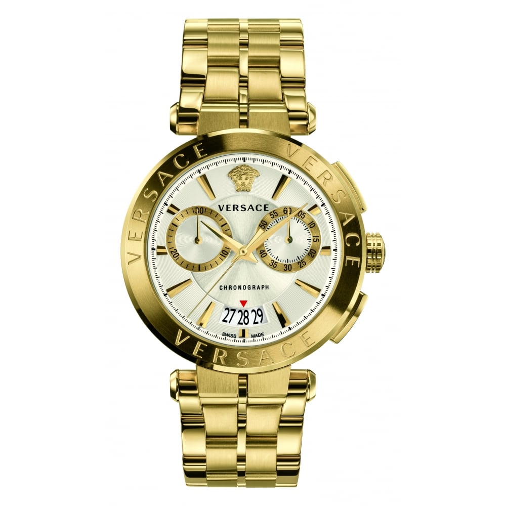 Versace V-Racer Aion Gold Chronograph Men's Watch - VBR060017 Main image