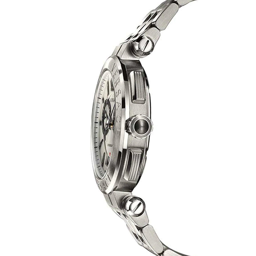 Versace V-Racer Chronograph Silver Men's Watch - VBR040017