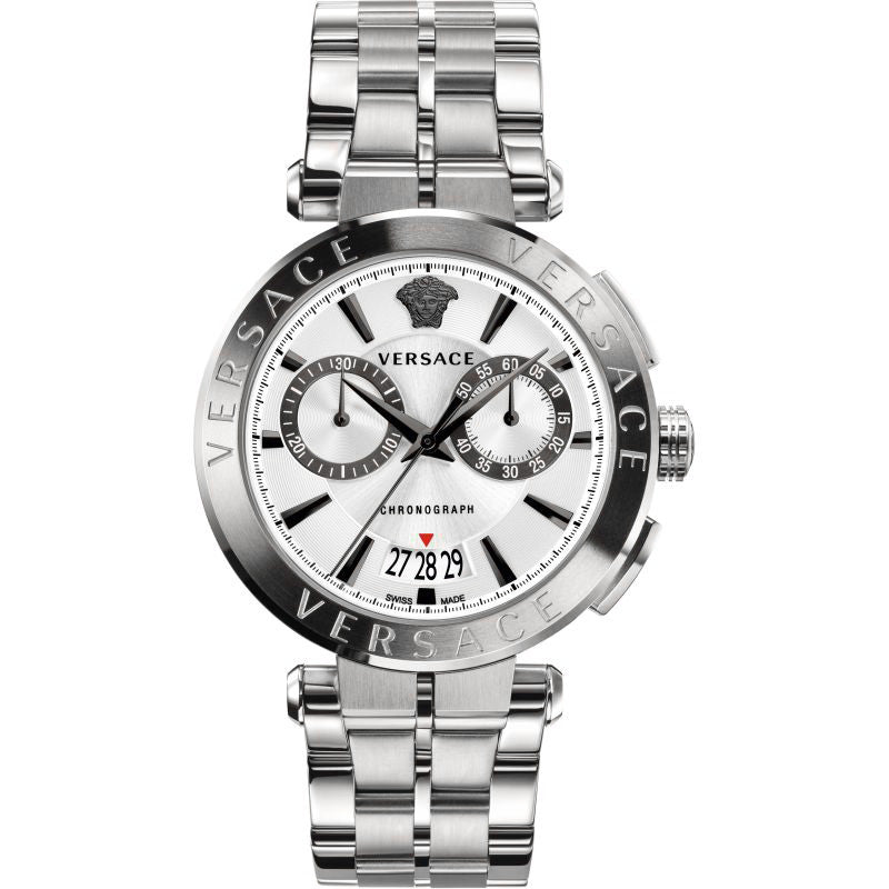Versace V-Racer Chronograph Silver Men's Watch - VBR040017 Main image